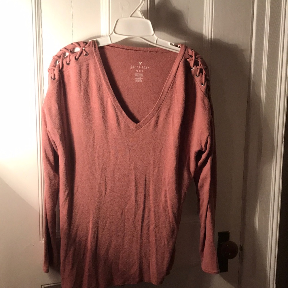 American Eagle plush shirt